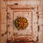 Tło Fotograficzne Vintage Peach Door